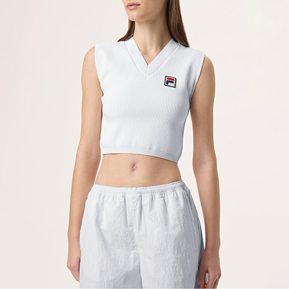 FILA x Hailey White knit vest Top
